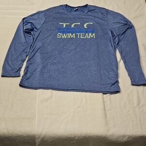 Sport-Tek TCC Swim Team Men's Blue Long Sleeve Lightweight T-Shirt Size L